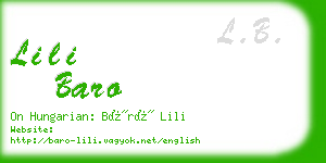 lili baro business card
